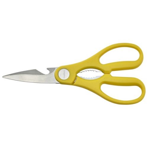 Genware Yellow Handle Stainless Steel Kitchen Scissors 8" (20.3cm)