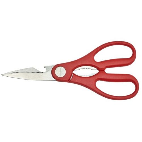 Genware Red Handle Stainless Steel Kitchen Scissors 8" (20.3cm)