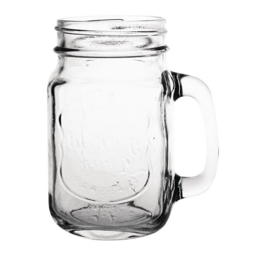 Olympia Handled Mason Jar 450ml (12 pack)