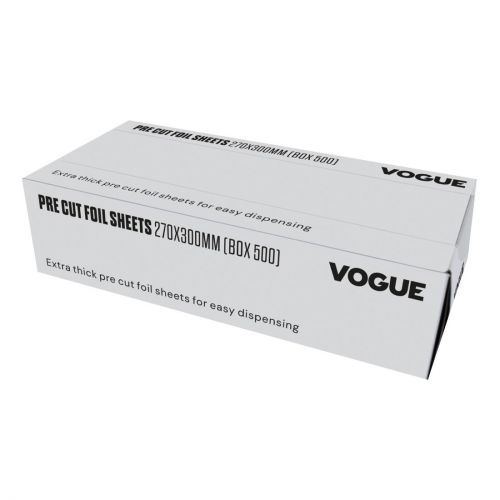 Vogue Aluminium Foil Sheets 270x300mm (500 pack)
