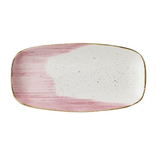Churchill Stonecast Accents Petal Pink Chefs Oblong Plate 287x 152mm (12 Pack)