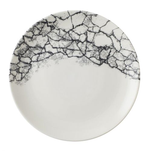 Churchill Kintsugi Accents Quartz Black Evolve Coupe Plate 260mm (12 Pack)
