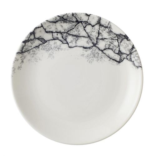 Churchill Kintsugi Accents Quartz Black Evolve Coupe Plate 165mm (12 Pack)