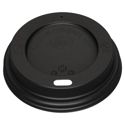 Fiesta Recyclable Coffee Cup Lids Black 225ml / 8oz: Pack Quantity: 50