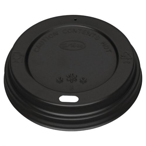 Fiesta Recyclable Coffee Cup Lids Black 340ml / 12oz and 455ml / 16oz: Pack Quantity: 50