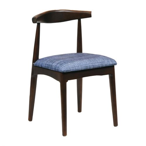 Austin Dining Chair Dark Walnut with Helbeck Midnight Seat (2 Pack)