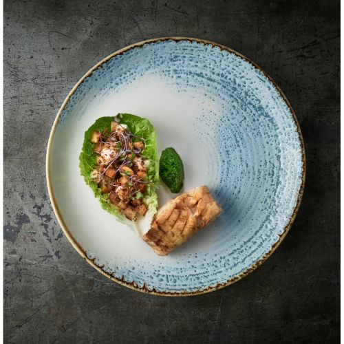 Churchill Homespun Accents Aquamarine Evolve Coupe Plates 260mm (12 Pack)