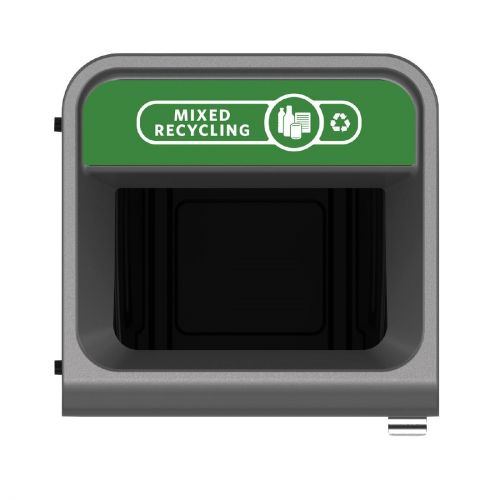 Rubbermaid Configure Container with Mixed Recycling Label Green