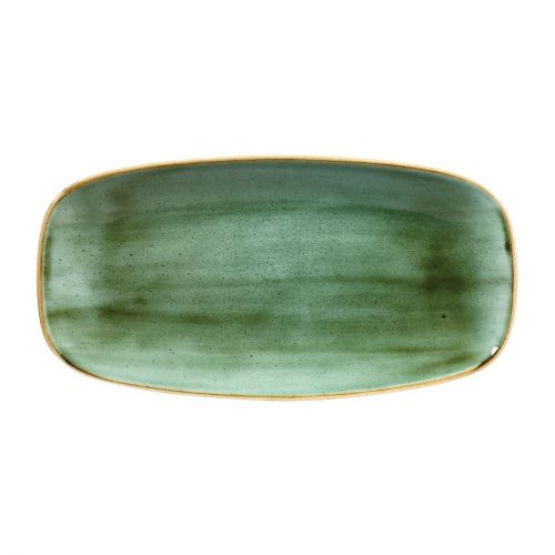 Churchill Stonecast Rectangular Plates Samphire Green 153 x 298mm (Pack of 12)