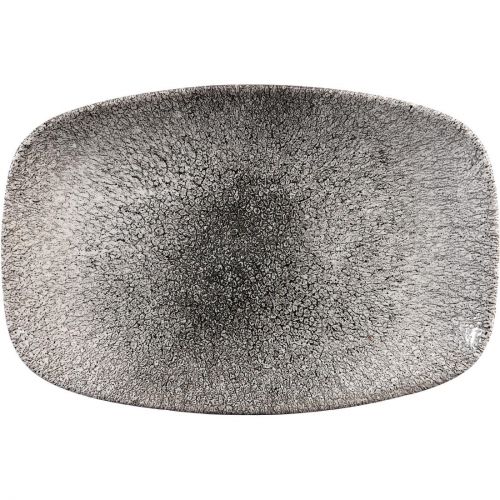Churchill Studio Prints Raku Rectangular Plate Quartz Black 237mm (12 Pack)