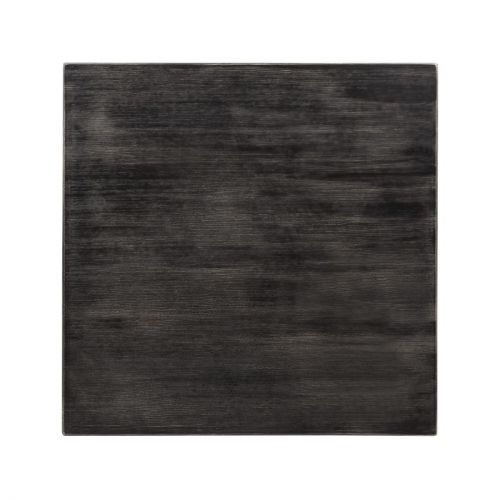 Bolero Pre-drilled Square Tabletop Vintage Black 700mm