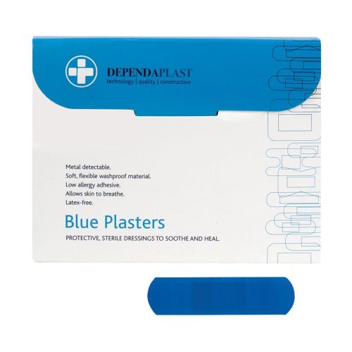 Beaumont Dependaplast Blue Plasters 75 x 25mm (Pack of 100)