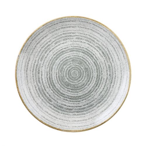 Churchill Studio Prints Homespun Stone Grey Coupe Plate 288mm (12 Pack)