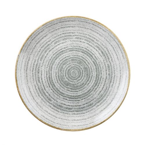 Churchill Studio Prints Homespun Stone Grey Coupe Plate 260mm (12 Pack)