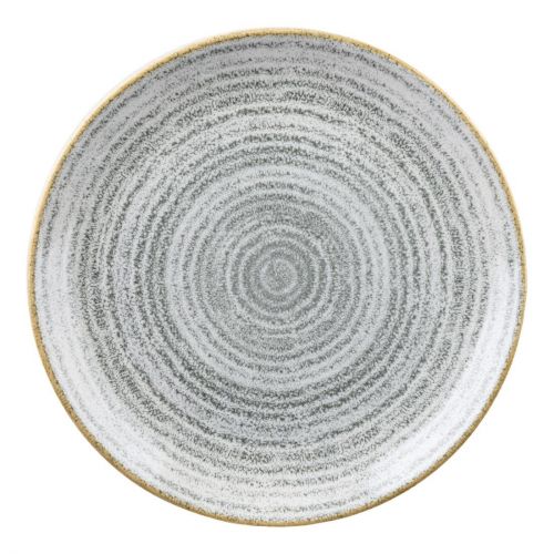 Churchill Studio Prints Homespun Stone Grey Coupe Plate 217mm (12 Pack)