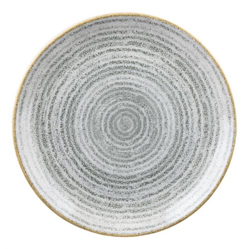 Churchill Studio Prints Homespun Stone Grey Coupe Plate 165mm (12 Pack)