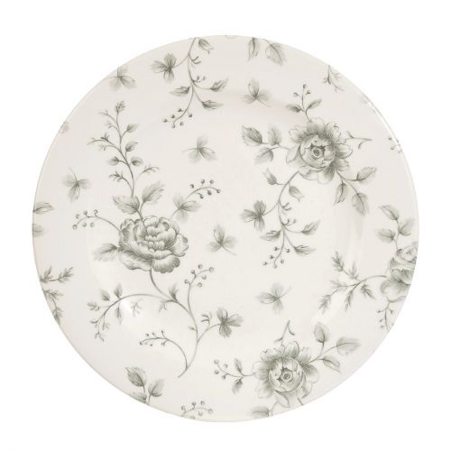 Churchill Vintage Prints Rose Chintz Profile Plates Grey 170mm (6 Pack)