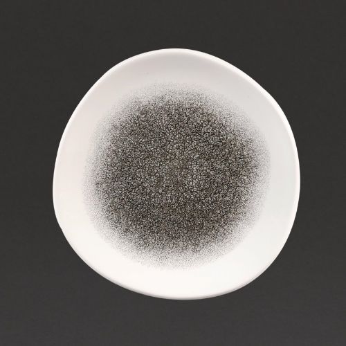 Churchill Studio Prints Raku Round Trace Plates Quartz Black 210mm (12 Pack)