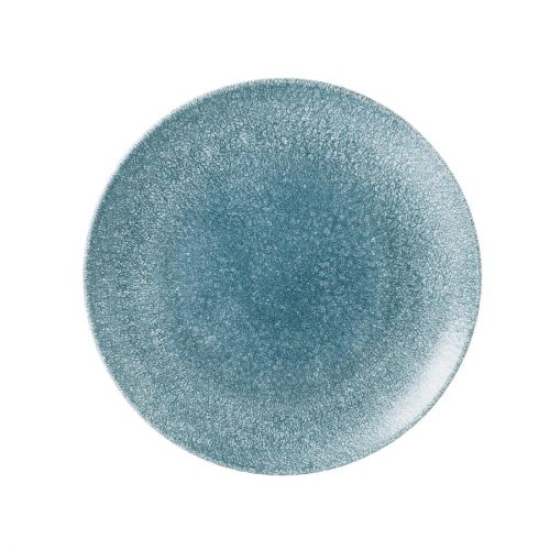 Churchill Studio Prints Raku Large Round Coupe Plate Topaz Blue 288mm (Pack of 12)