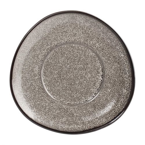 Olympia Mineral Triangular Cappuccino Saucer Grey Stone 150mm (6 pack)