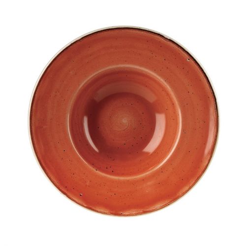 Churchill Stonecast Round Wide Rim Bowls Spiced Orange 239mm (Pack of 12)
