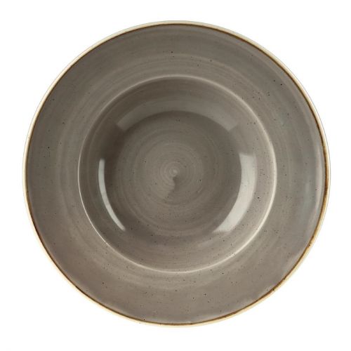 Churchill Stonecast Round Wide Rim Bowls Peppercorn Grey 240mm (Pack of 12)