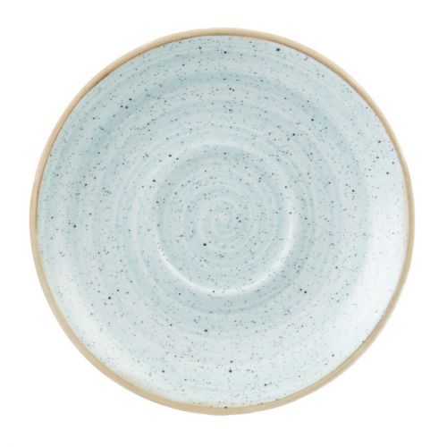 Churchill Stonecast Round Cappuccino Saucers Duck Egg Blue 185mm (12 Pack)