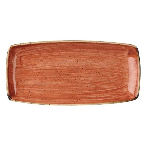 Churchill Stonecast Rectangular Plate Spiced Orange 295 x 150mm (Pack of 12)