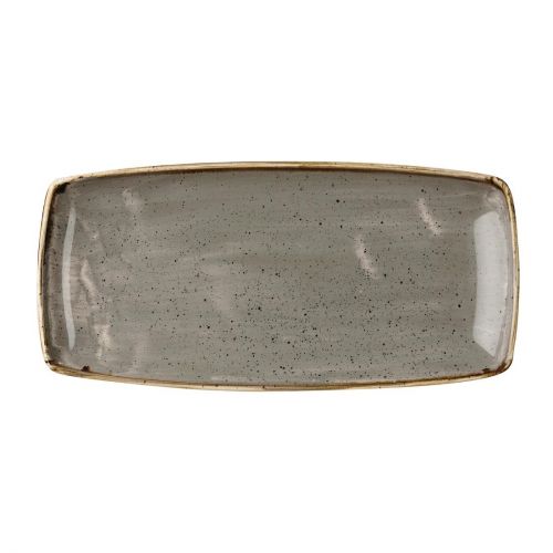 Churchill Stonecast Rectangular Plate Peppercorn Grey 295 x 150mm (Pack of 12)