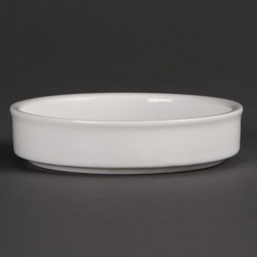 Olympia Mediterranean Stackable Dishes White 102mm (6 Pack)
