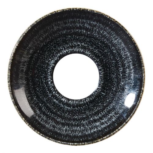 Churchill Studio Prints Homespun Charcoal Black Espresso Saucer 118mm (Pack of 12)