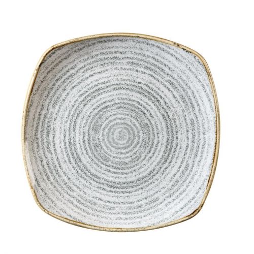 Churchill Studio Prints Homespun Charcoal Grey Square Plate 252mm (Pack of 12)