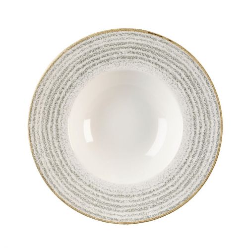 Churchill Studio Prints Homespun Stone Grey Wide Rim Bowl 240mm (12 Pack)