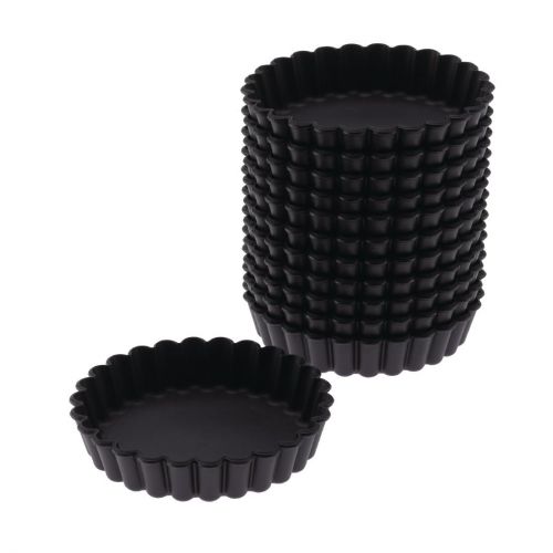Matfer Bourgeat Exoglass Round Fluted Tartlet Mould 100mm (12 pack)