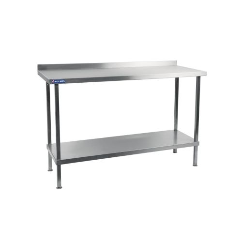 Vogue Stainless Steel Wall Table with Upstand