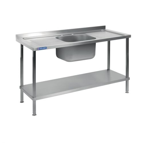 Vogue Stainless Steel Single Sink Two Drainers