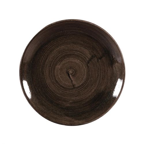 Churchill Stonecast Patina Coupe Plates Black 288mm (12 Pack)