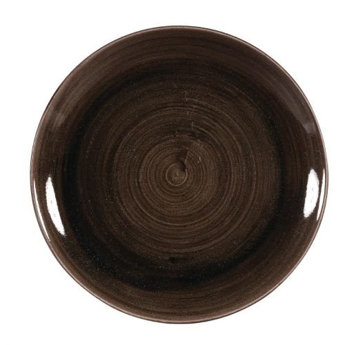 Churchill Stonecast Patina Coupe Plates Black 260mm (12 Pack)