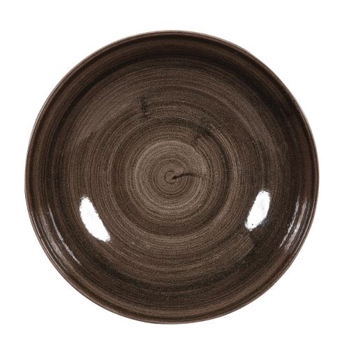Churchill Stonecast Patina Coupe Plates Black 217mm (12 Pack)