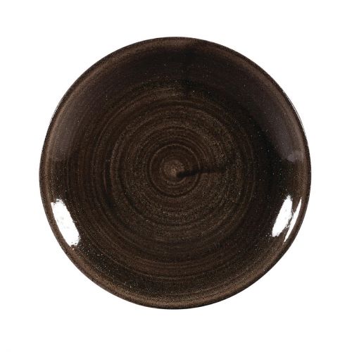 Churchill Stonecast Patina Coupe Plates Black 165mm (12 Pack)