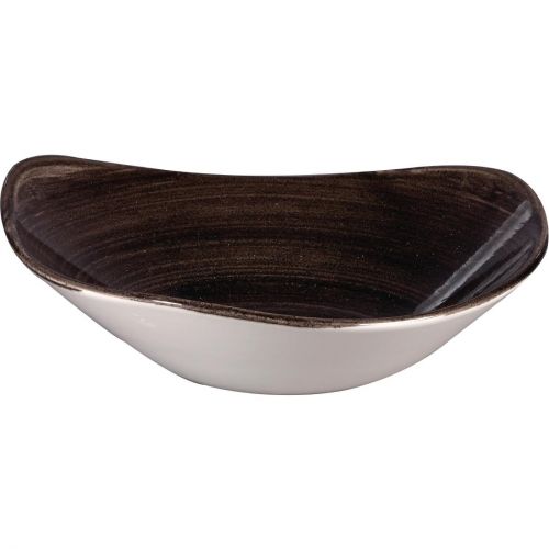 Churchill Stonecast Patina Triangular Bowls Black 235mm (Pack of 12)