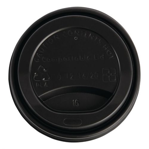 Fiesta Compostable Coffee Cup Lids 340ml / 12oz (Pack of 50)