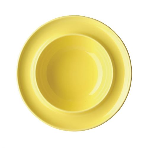 Olympia Heritage Raised Rim Bowls Yellow 205mm (4 pack)