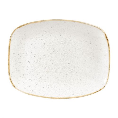 Churchill Stonecast Rectangular Plates Barley White 202 x 261mm (Pack of 12)