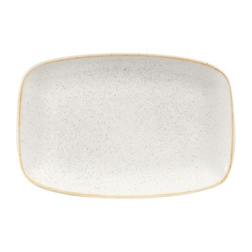 Churchill Stonecast Rectangular Plates Barley White 199 x 300mm (Pack of 6)