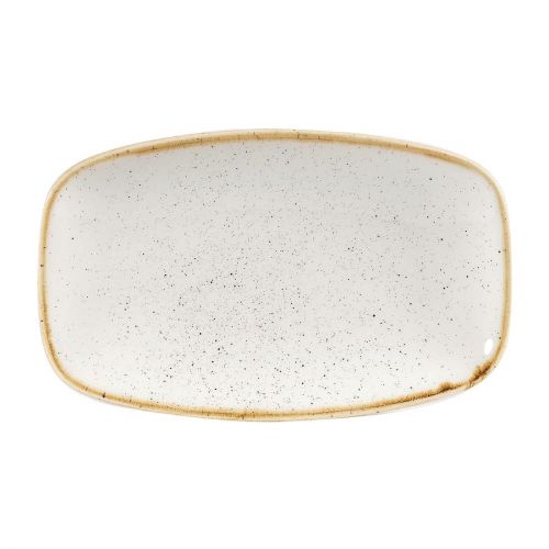 Churchill Stonecast Rectangular Plates Barley White 121 x 200mm (Pack of 12)