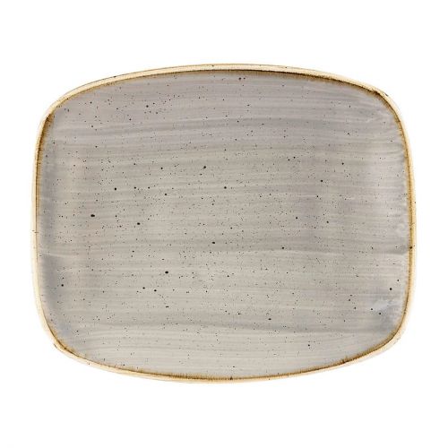 Churchill Stonecast Rectangular Plates Peppercorn Grey 126 x 154mm (Pack of 12)