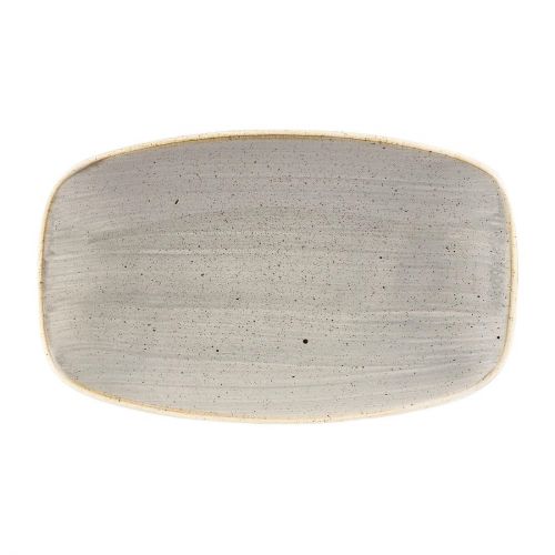 Churchill Stonecast Rectangular Plates Peppercorn Grey 121 x 200mm (Pack of 12)