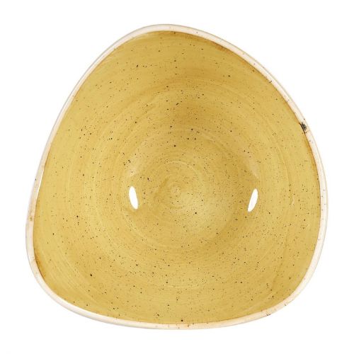 Churchill Stonecast Triangular Bowls Mustard Seed Yellow 153mm (Pack of 12)