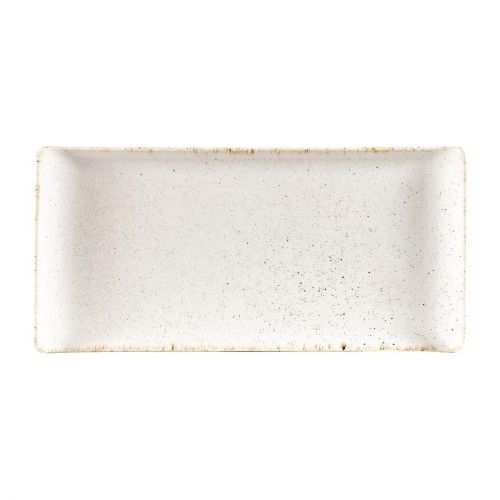 Churchill Stonecast Rectangular Plates Barley White 145 x 300mm (Pack of 6)